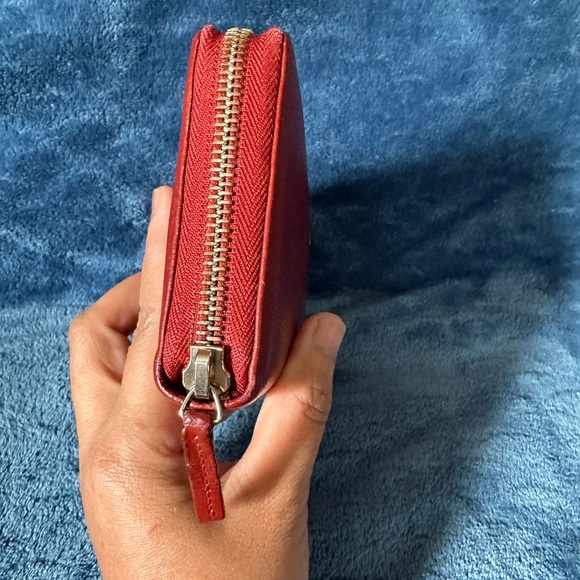 Gucci Zipper Wallet Red Orange - Picture 2 of 7